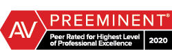 Martindale-Hubbell | AV Preeminent | Peer Rated For Highest Level of Professional Excellence | 2020