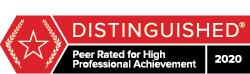 Martindale-Hubbell | Distinguished | Peer Rated For High Professional Achievement | 2020